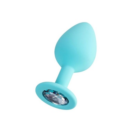 Anal plug Brilliant, silicone, mint color, 8 cm, d = 3 cm-1