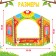 Shirma for the puppet theater. "Animals" desktop, orange