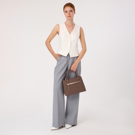 Olivi-tout bag on lightning, brown color-7