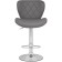 Barrier stool Porch metal/eco -leather, chrome/gray 47x53x89 cm