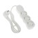 Extension cord Luazon Lighting Eco, 3 sockets, 2.7 m, 10 A, 2200 W, PVS 3x0.75 mm2, s/c, white