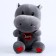 Soft toy "Hippo", size 22 cm, color gray color