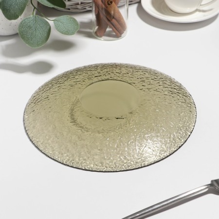 Plate "openwork", d = 26 cm, h = 2.5 cm, haze-2
