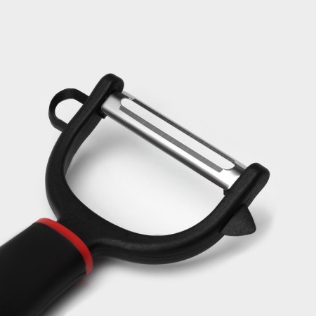 Vegetable cleaning of Digma, 17 cm, stainless steel, black color, red-4