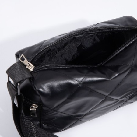 Bag Cross-Bodi with a zipper, black color-4