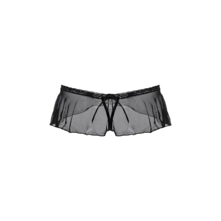 Thongs open with Softline Collection skirt, black color, size s/m-2