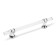 Cappio pk106 bracket handle, m/o 128 mm, d = 12 mm, plastic, transparent/chrome color