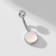 Piercing in the navel "Circle", rod l = 1cm, rainbow color in silver