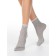 Women's socks with a decorative transparent mesh CONTE ELEGANT CLASSIC, size 25, color light gray