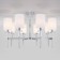 Ceiling chandelier with lampshades Brielle, 40W, E14, 81.5x81.5x53.5 cm