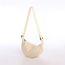 Youth bag with zipper, milk color
