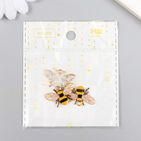 Decor for creativity Metal "Bee" enamel 1.7x2.6 cm-4
