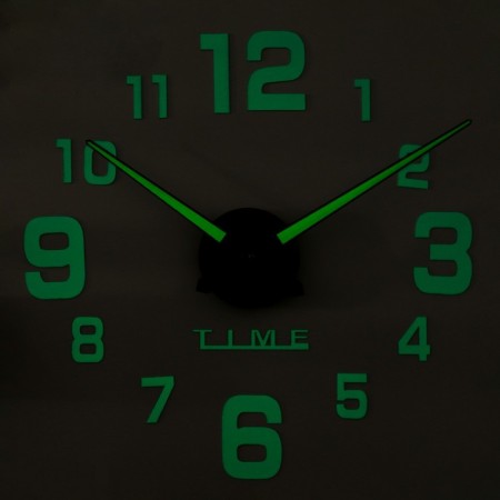 Watching interior watches, 3D "cardo", silent, sticker, large, D-70 cm, luminous-3