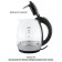 Electric kettle JVC JK-KE1516, glass, 2200 W, 1.7 l, black