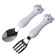 A set of children's cutlery in the Cossack "kittens", fork, spoon