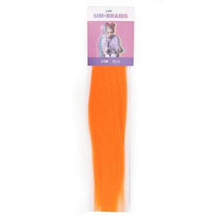 SIM-BRAIDS Kanecalon is monophonic, corrugated, 65 cm, 90 gr, orange color (#orange)-2