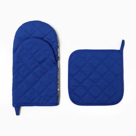 Set of kitchen. Ethel Forest Bear mittens 15x28cm, 19x19cm sever-2