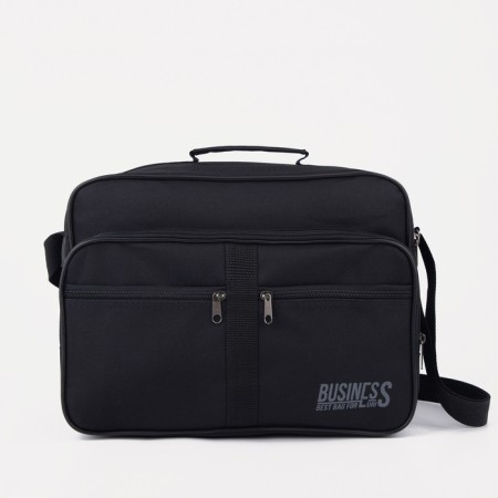 Male bag on lightning, luris, long belt, black color