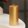 Candle-cylinder smooth, 5x10 cm, gold, 6 hours