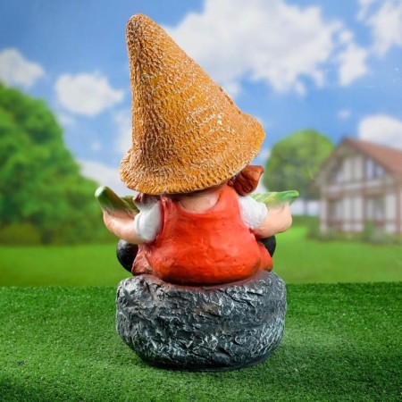 Garden figure "Girl on a stone with a sheet" 48x29cm-3