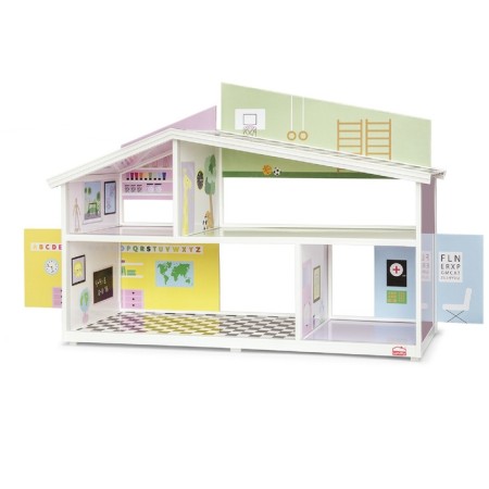 Accessories for the puppet house "School wallpaper"-1