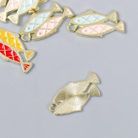 Decor for creativity Metal, enamel "Two fish" mix 2.2x1.2 cm-2