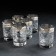 Set of stacks "Flora", 50 ml, with engraving and spraying, 6 pcs