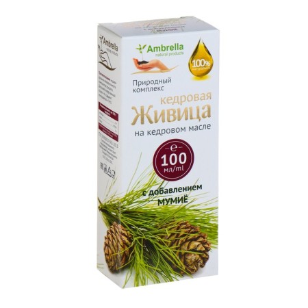 Cedar lifting in cedar oil with Mumiyo, 100 ml.