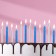 Set of candles for the Cake "Spark", 12 pcs, 8 cm, blue and silver metallic
