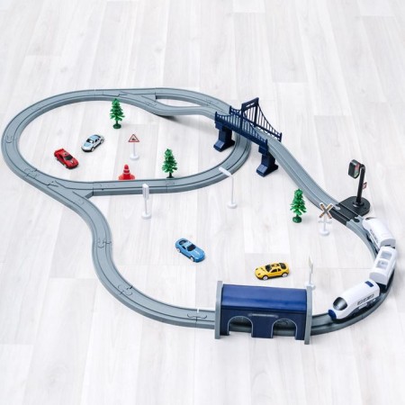 Railway for children "My City", 70 items, on batteries-4