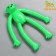 A toy for dogs "Monkey" with a squeak, 19.5 cm, silicone, green