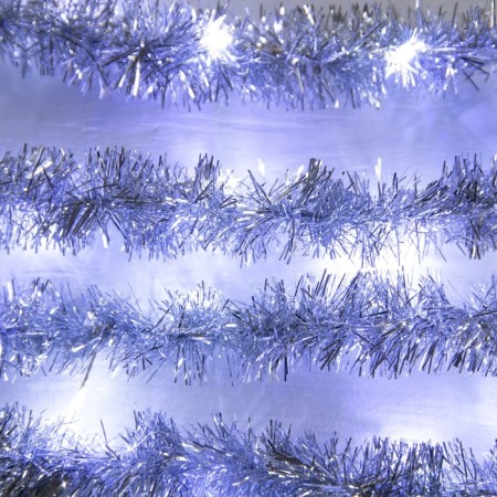Girland "Mishura" 1 m Rosa, IP 20, silver thread, 22 LED, 8 layers, D = 3 cm, glow white, CR2032X2-2