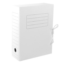 Archive folder with Calligrata ties, microhofrocard, 100mm, up to 900l, white