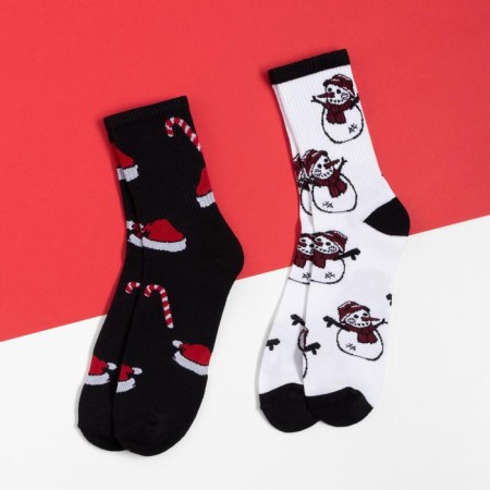 Set of New Year's male socks "Snowman" p. 41-44-1