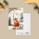Watercolor cardboard card "Happy New Year", fox, embossing, 10 x 15 cm, new year