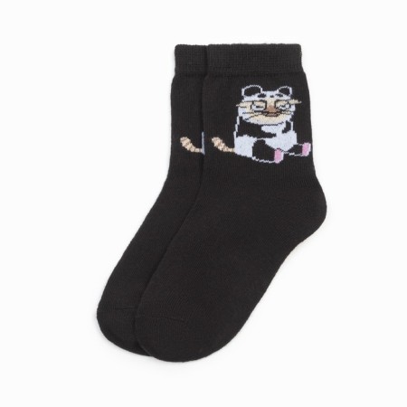 Nosk children's kaftan "panda", size 16-18 cm, black color-3