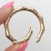 Carabin ring "Bamboo", d = 32/44 mm, thickness - 4 mm, 5 pcs, the color of the gold