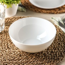 Glass -ceramic salad diwali, 1 l, d = 18 cm, white color