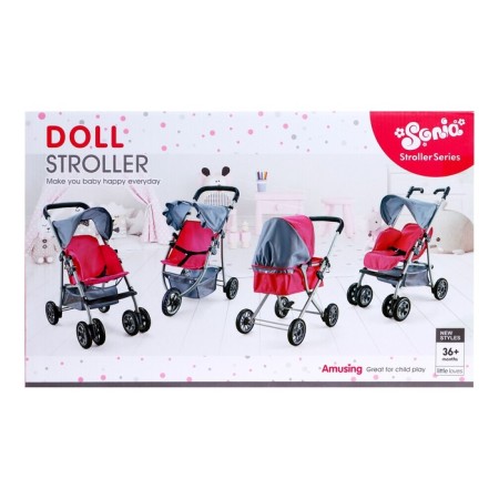 Stroller for dolls, metal frame, three -wheeled-8