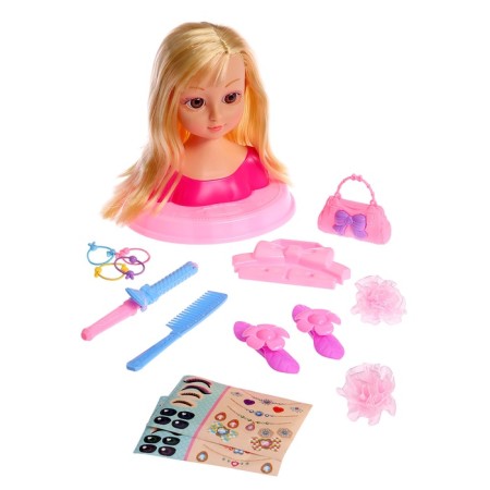 Doll-maneken to create hairstyles "Stylist" with accessories, mix-7