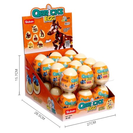 Designer in the egg "Animals", 12 species, mix-7