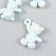 Decor for creativity Plastic "mother-of-pearl bear with loop" of pale blue 3x1.4x3.1 cm