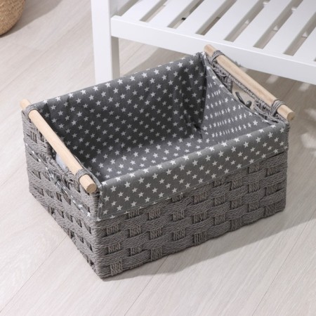 Basket for storage laid handmade DOLAND, 41 × 30 × 20 cm, color mix-3