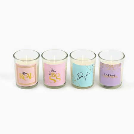 Interior candle in a glass "for you", size 6x5x5cm, mix-5