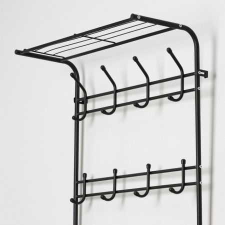 The rack in the hallway "Constant", 69 × 26 × 183 cm, black color-9