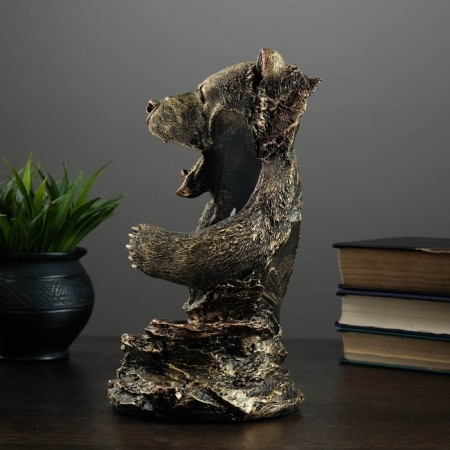 Standing for the bottle "Bear" bronze 15x16x25cm-2