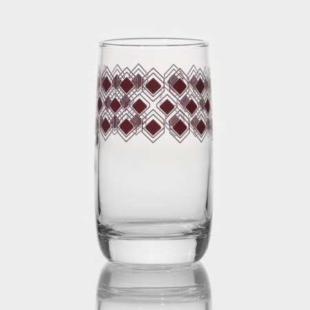 High glass glass "Romb", 330 ml, lilac color