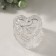 Casket Glass "Gift Heart" Transparent 7.4x7.4x7.1 cm