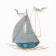 Wall metal decor "Ship with Seagulls" 38x3.8x40 cm