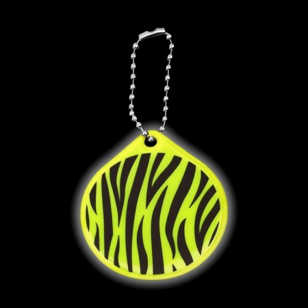 The reflective element "Zebra pattern", bilateral, 5 × 5.7 cm, color mix-3
